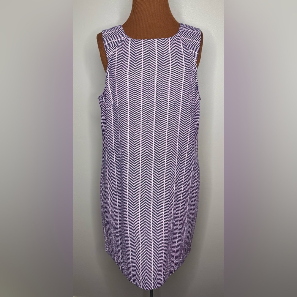 Southern Tide Audrey Shift Dress Chevron Pattern Size 12